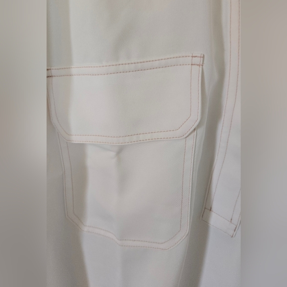 NWT Madewell Contrast Stitch Popover Winter White Shirt Size XL - Picture 4 of 7